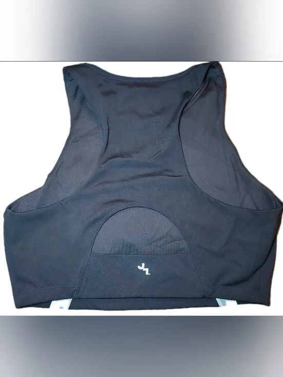 EUC JOYLAB Womens Large Navy Blue Athletic Workout Racerback Top Bra/Bralette - Picture 2 of 3